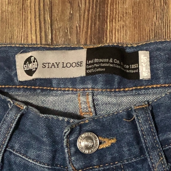 Vintage Levi's SilverTab Jeans Boys 14 Stay Loose High Rise Baggy Straight Leg - Picture 2 of 6